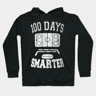 100 Days Smarter Hockey Sports 100Th Day Of School Teacher Hoodie